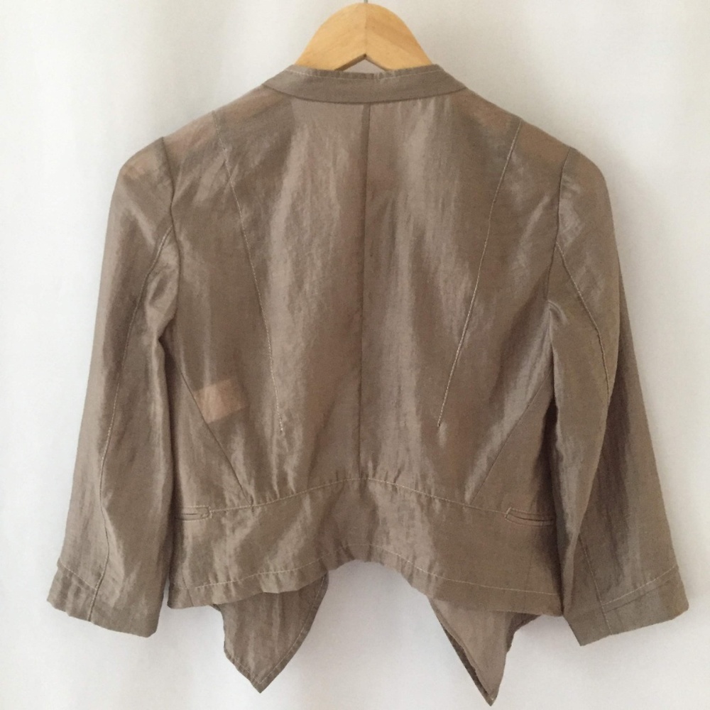 Subtle Gold Bronze Cropped Blazer - Picture 6 of 8